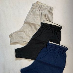 Soffe Shorts Grey Blue and Black Size M 3Pk